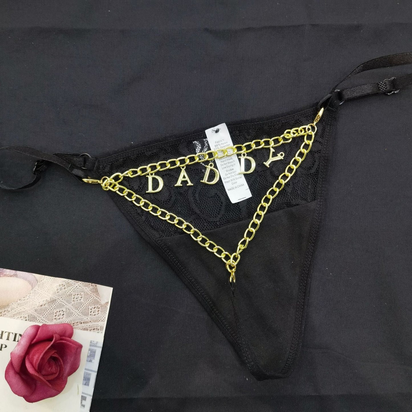 Adjustable pendant chain letter temptation thong - Feel&Astra®